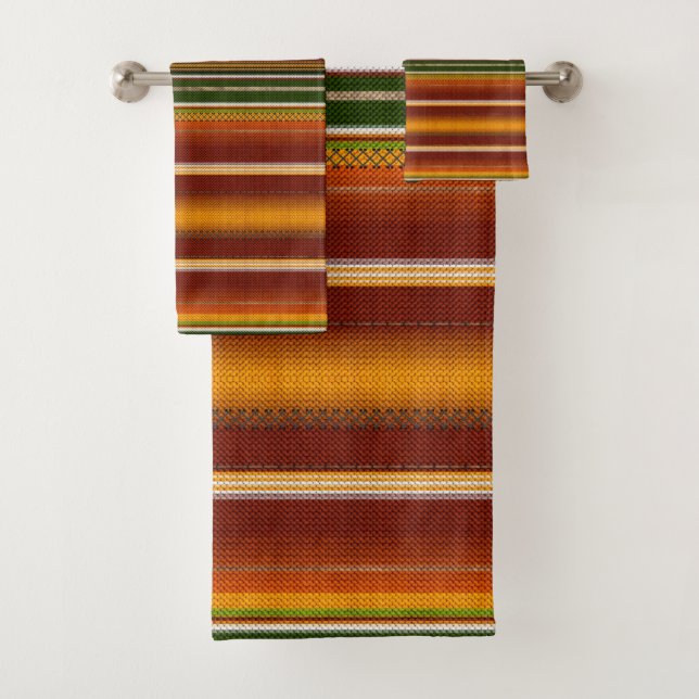 Mexican serape #1 bath towel set (Insitu)
