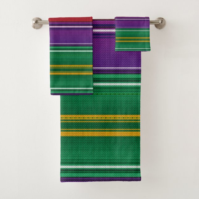 Mexican serape #3 bath towel set (Insitu)