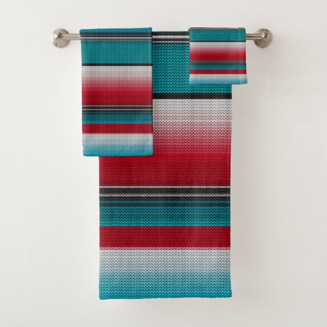 Mexican serape #5 bath towel set (Insitu)