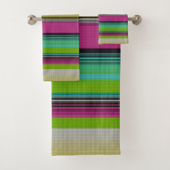 Mexican serape #9 bath towel set (Insitu)