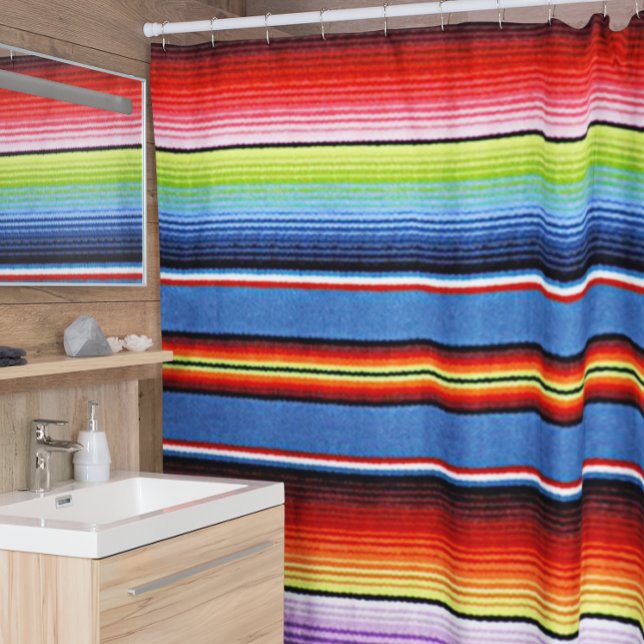 Mexican Serape Blanket Colourful Stripes Red Purpl (Creator Uploaded)