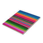 Mexican Serape Blanket Stripes Colourful Design Tile<br><div class="desc">This design may be personalized by choosing the Edit Design option. You may also transfer onto other items. Contact me at colorflowcreations@gmail.com or use the chat option at the top of the page if you wish to have this design on another product or need assistance with this design. See more...</div>