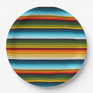 Mexican Serape Fiesta Party Paper Plate