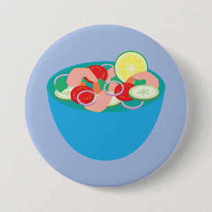 Mexican Shrimp Ceviche 3 Inch Round Button