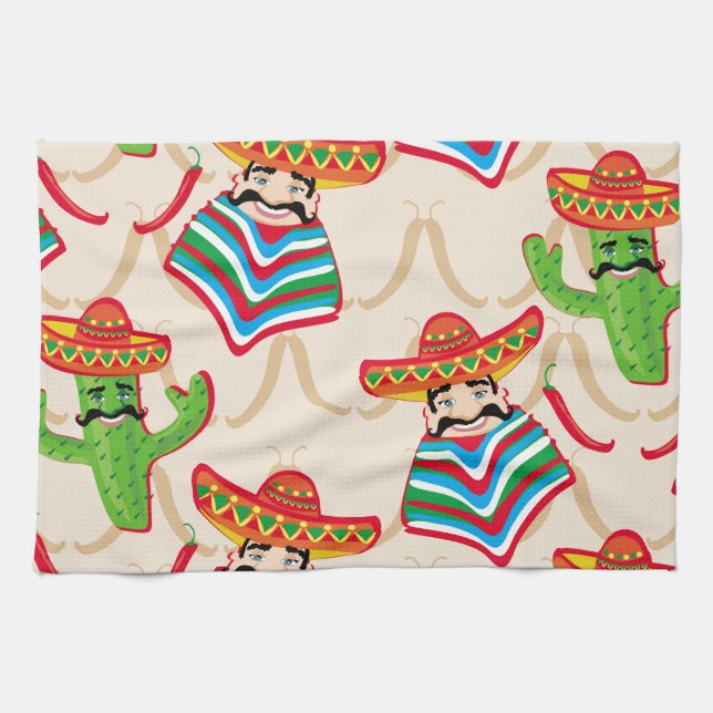 Mexican siesta kitchen towel (Horizontal)