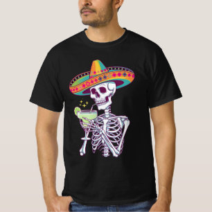 Mexican Skeleton Cinco De Mayo Margarita Fiesta T-Shirt