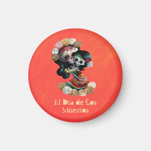 Mexican Skeleton Motherly Love Magnet (Front)