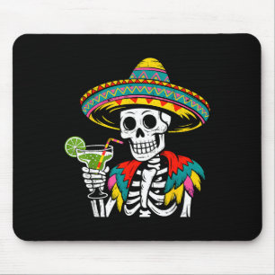 Mexican skeleton sombrero cinco de mayo mexican mouse pad
