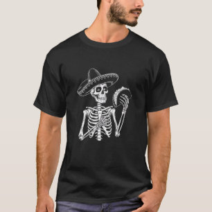 Mexican Skeleton Taco Lover Cinco De Mayo Fiesta P T-Shirt