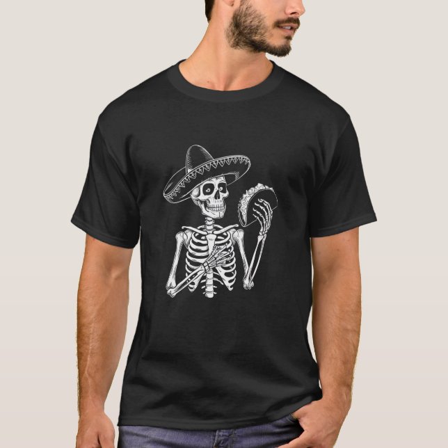 Mexican Skeleton Taco Lover Cinco De Mayo Fiesta P T-Shirt (Front)