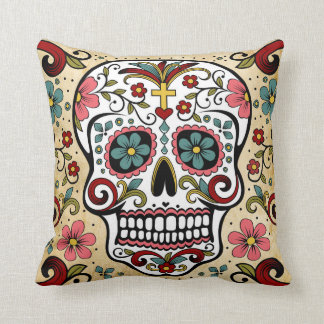Mexican skull cushion