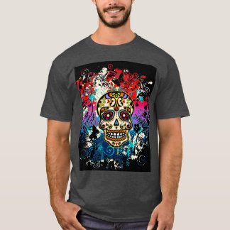 Mexican Skull Sugar Skull Day of the Dead Dias de  T-Shirt