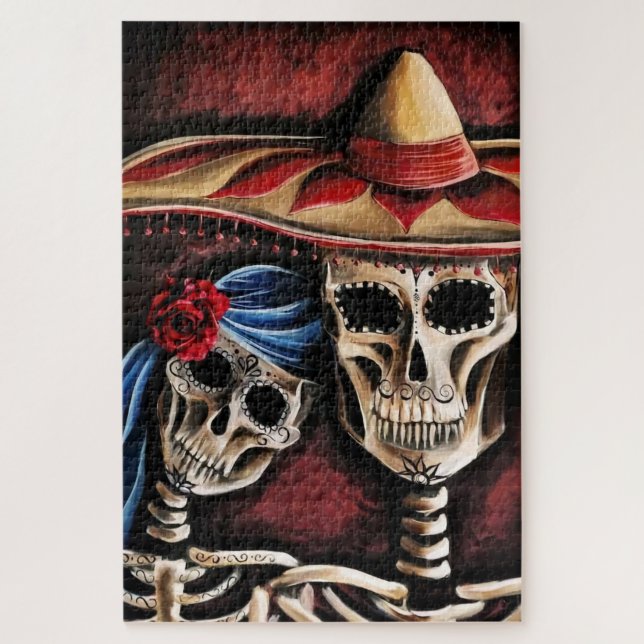 Mexican Skulls Jigsaw Puzzle (Vertical)