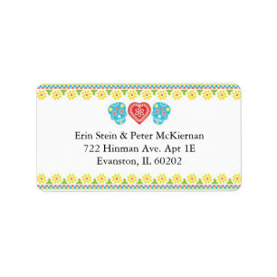 Mexican Skulls Return Address Label