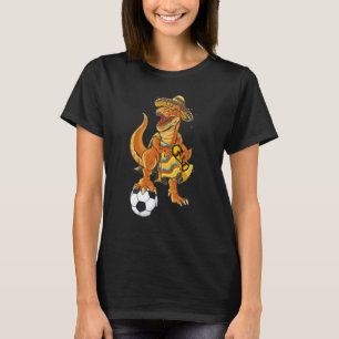 Mexican Soccer Rex Dinosaur Mexico Flag Futbol 202 T-Shirt