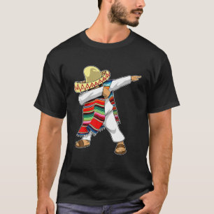 Mexican Sombrero Poncho Dabbing Man T-Shirt