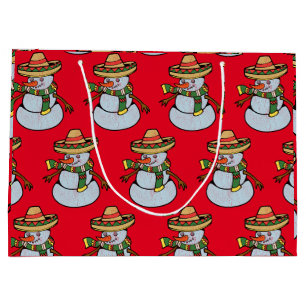 Mexican Sombrero Santa Thunder_Cove Large Gift Bag