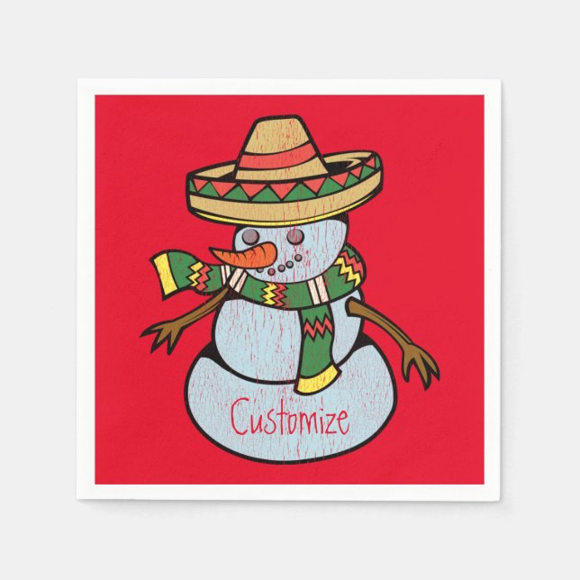 Mexican Sombrero Santa Thunder_Cove Napkin (Front)