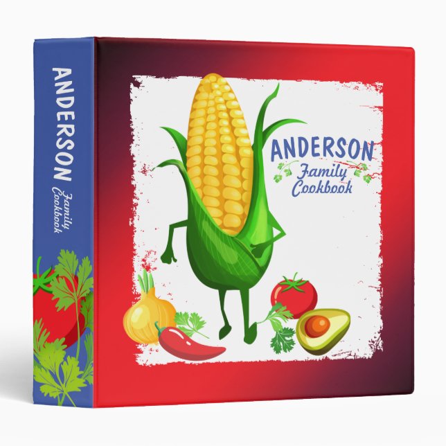 Mexican southwest cookbook personalized recipe binder (Front/Spine)