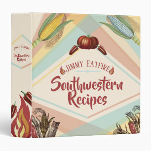 Mexican southwest food personalized recipe binder