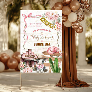Mexican Spanish Cowgirl Welcome Sign