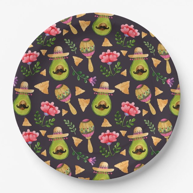 Mexican Spicy Fiesta Paper Plate (Front)