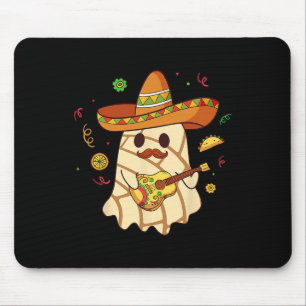 Mexican Spooky Ghost Play Guitar Conchas Pan Dulce Mouse Pad