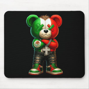 Mexican Street Bear Art  Mouse Pad