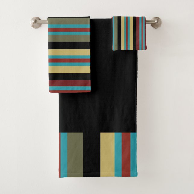 Mexican Stripes 2 Bath Towel Set (Insitu)
