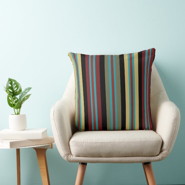 Mexican Stripes 2 Throw Pillow (Chair)
