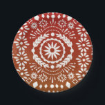Mexican Style Papel picado Paper Plate<br><div class="desc">Papel picado paper plates</div>