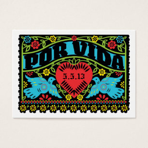 Mexican Style Skulls Wedding Banner Info Card