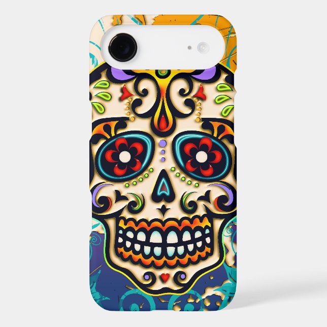Mexican Sugar Skull, Day of the Dead Case-Mate iPhone Case (Back)