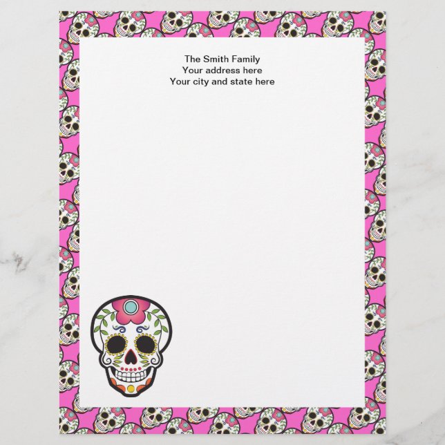 Mexican Sugar Skull Letterhead (Front)