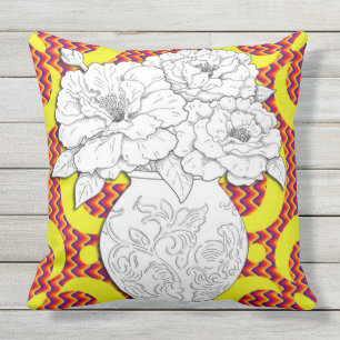 Mexican Summer Fiesta Throw Pillow