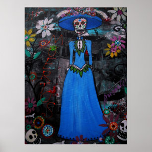 MEXICAN SUNDANCE DIA DE LOS MUERTOS PAINTING POSTER