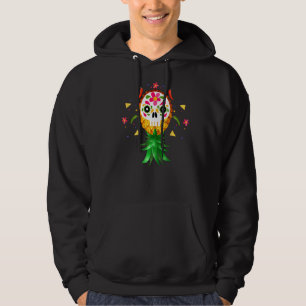 Mexican Swinger Upside Down Pineapple Sugar Skull  Hoodie