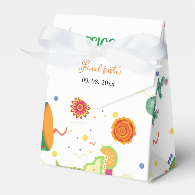 Mexican Taco Bout Love Bridal Shower Party  Favor Box (Front Side)