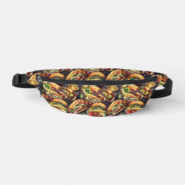Mexican Taco Watercolor  Fanny Pack (Front)