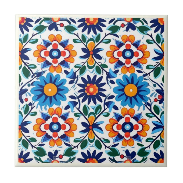 Mexican Talavera Ceramic Tile Collection (Front)