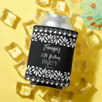 Mexican talavera party favours monogram black