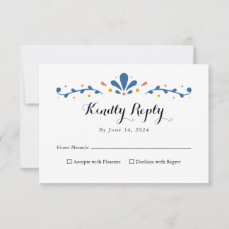 Mexican Talavera Response Card, RSVP Card