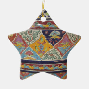 Mexican Talavera style pottery Ceramic Ornament