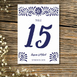 Mexican Talavera  Table Number<br><div class="desc">Beautiful Wedding's Mexican Talavera patterns,  flowers pattern</div>