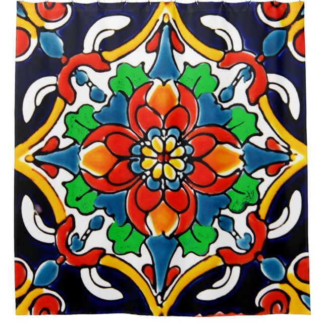 Mexican Talavera Terracotta Tile Design No. 5 (Front)