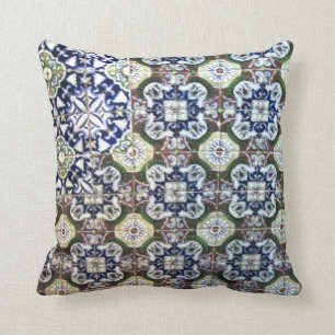 Mexican Talavera tile design Throw Pillow