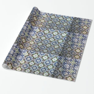 Mexican Talavera tile design wrapping paper