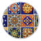 Mexican Talavera Tile Image On Round Drawer Pull