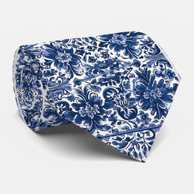 Mexican Talavera Tile Pottery Fiesta Spanish Tie (Rolled)
