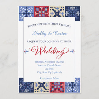 Mexican Talavera Tile Wedding Invitation